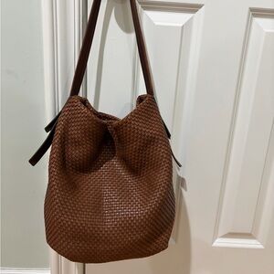 Cole Haan Brown Woven Shoulder Bag
